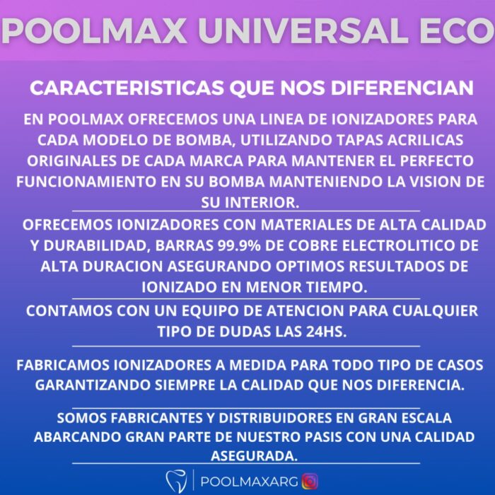 Ionizador Poolmax Universal Eco50 - Imagen 3